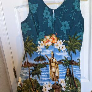 GENUINE Vintage Kamehameha Hawaii SUNDRESS.  Made in USA | 10 | 100% Cotton EUC